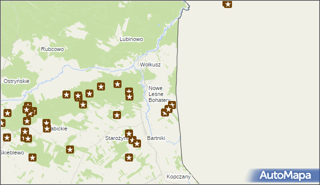 mapa Stare Leśne Bohatery, Stare Leśne Bohatery na mapie Targeo