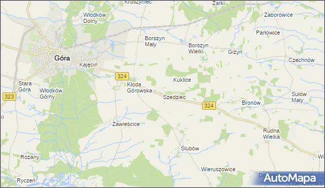 mapa Szedziec, Szedziec na mapie Targeo