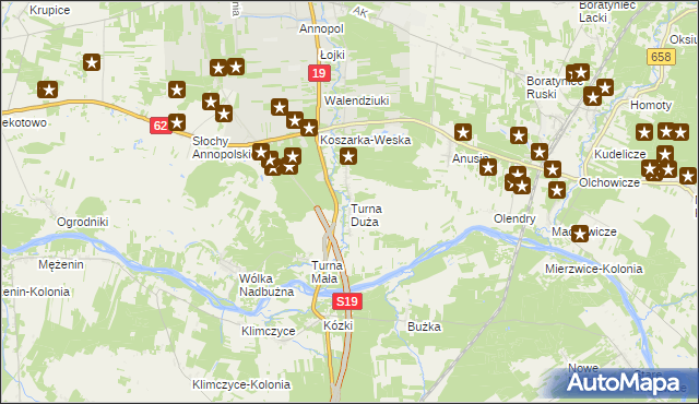 mapa Turna Duża, Turna Duża na mapie Targeo