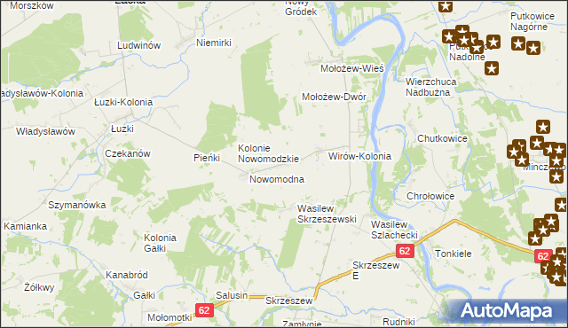 mapa Wirów gmina Jabłonna Lacka, Wirów gmina Jabłonna Lacka na mapie Targeo