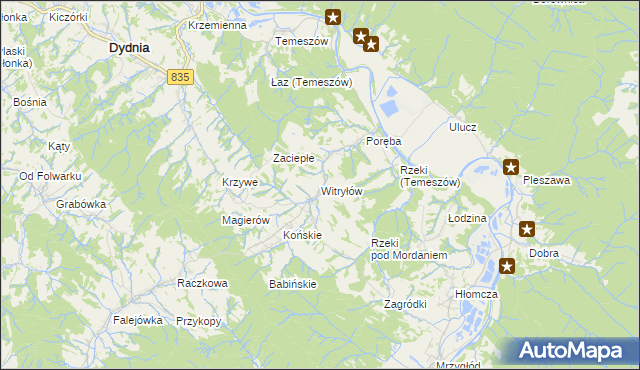 mapa Witryłów, Witryłów na mapie Targeo