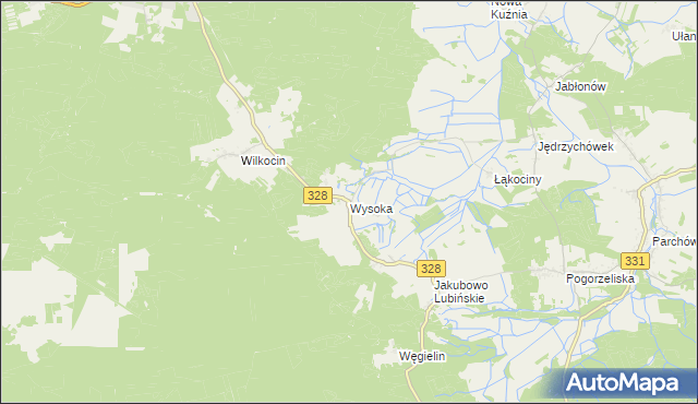 mapa Wysoka gmina Przemków, Wysoka gmina Przemków na mapie Targeo