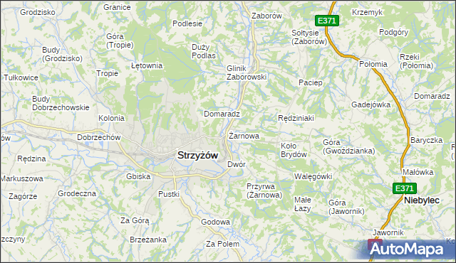 mapa Żarnowa, Żarnowa na mapie Targeo