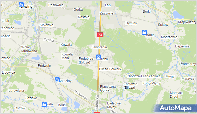 mapa Bilcza gmina Morawica, Bilcza gmina Morawica na mapie Targeo