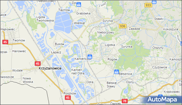 mapa Bluszczów, Bluszczów na mapie Targeo