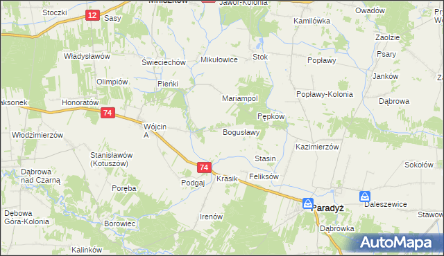 mapa Bogusławy, Bogusławy na mapie Targeo