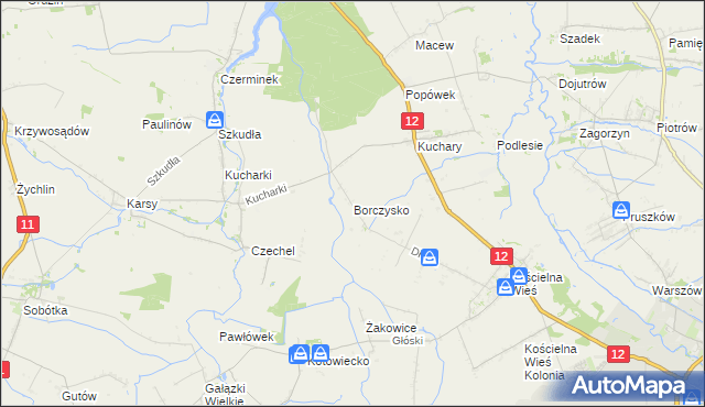 mapa Borczysko, Borczysko na mapie Targeo