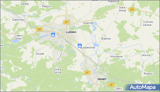 mapa Budziechów, Budziechów na mapie Targeo