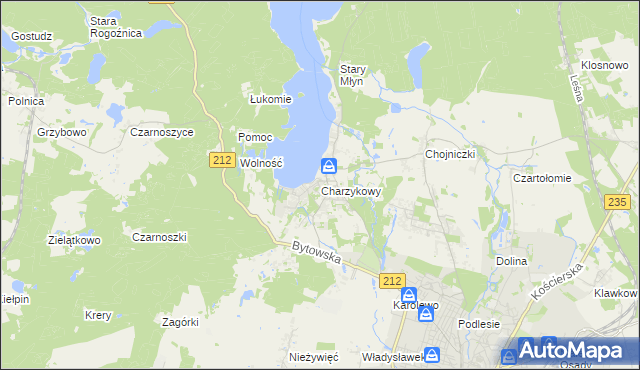 mapa Charzykowy, Charzykowy na mapie Targeo