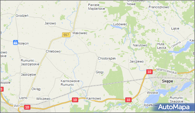 mapa Chodorążek, Chodorążek na mapie Targeo