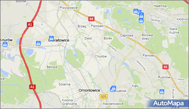 mapa Chudów, Chudów na mapie Targeo