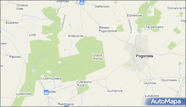 mapa Dobra Pomoc, Dobra Pomoc na mapie Targeo