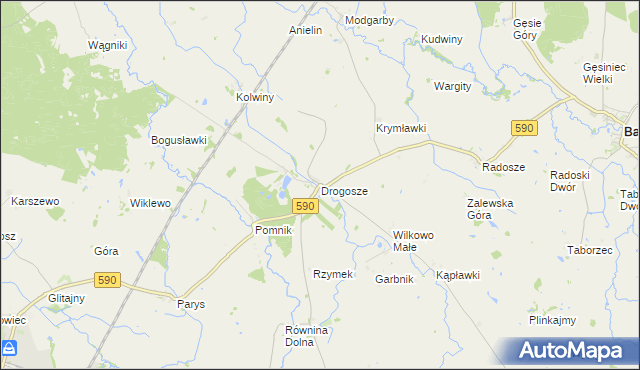 mapa Drogosze, Drogosze na mapie Targeo