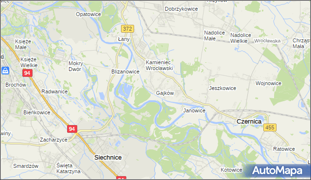 mapa Gajków, Gajków na mapie Targeo