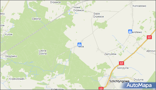 mapa Gola gmina Szlichtyngowa, Gola gmina Szlichtyngowa na mapie Targeo