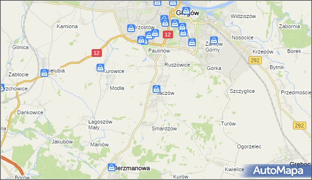 mapa Jaczów, Jaczów na mapie Targeo