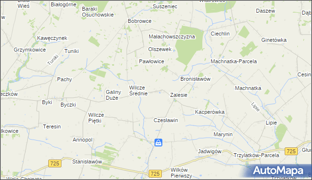 mapa Jakubów gmina Błędów, Jakubów gmina Błędów na mapie Targeo