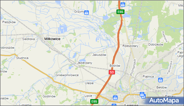 mapa Jakuszów, Jakuszów na mapie Targeo
