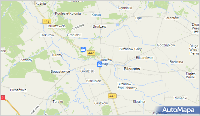 mapa Janków Drugi, Janków Drugi na mapie Targeo