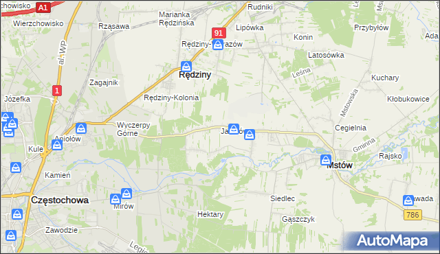 mapa Jaskrów, Jaskrów na mapie Targeo