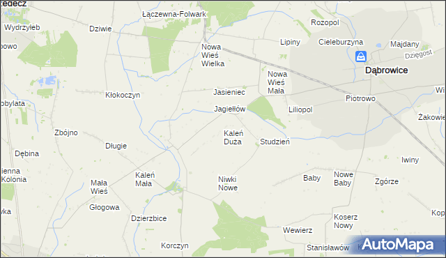 mapa Kaleń Duża, Kaleń Duża na mapie Targeo