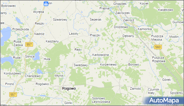 mapa Karbowizna, Karbowizna na mapie Targeo