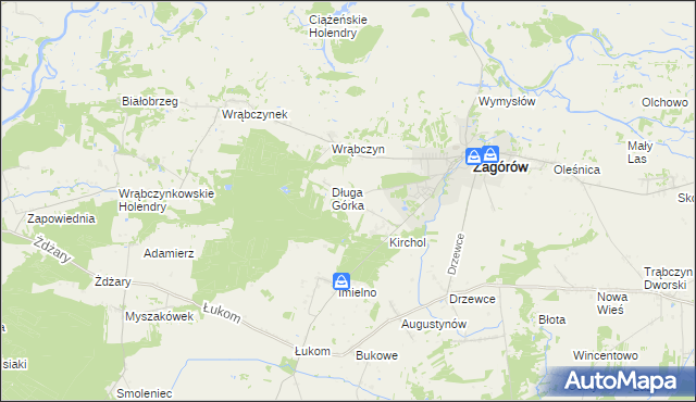 mapa Kościołków, Kościołków na mapie Targeo