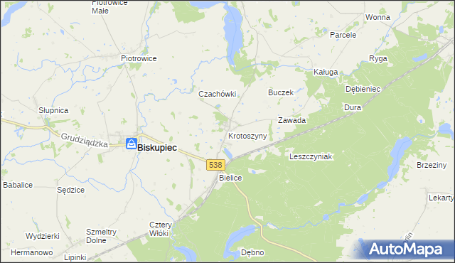 mapa Krotoszyny, Krotoszyny na mapie Targeo