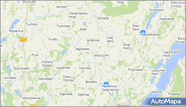 mapa Leszczynki, Leszczynki na mapie Targeo