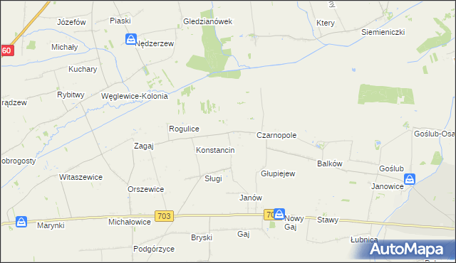 mapa Łętków, Łętków na mapie Targeo