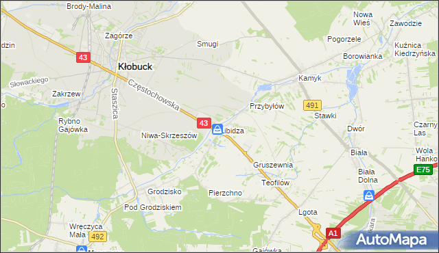 mapa Libidza, Libidza na mapie Targeo