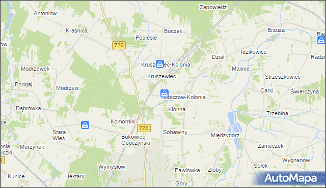 mapa Libiszów-Kolonia, Libiszów-Kolonia na mapie Targeo