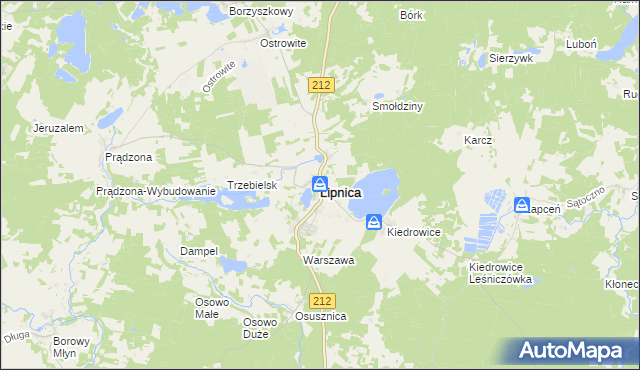 mapa Lipnica powiat bytowski, Lipnica powiat bytowski na mapie Targeo