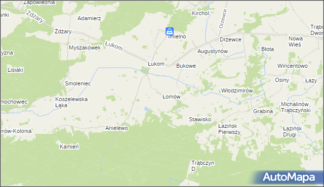 mapa Łomów, Łomów na mapie Targeo