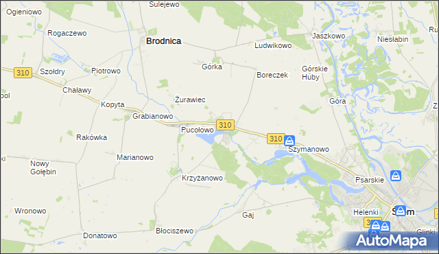 mapa Manieczki, Manieczki na mapie Targeo