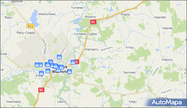 mapa Marków, Marków na mapie Targeo