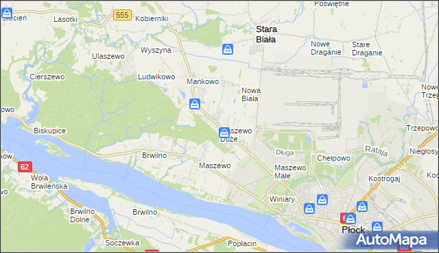 mapa Maszewo Duże, Maszewo Duże na mapie Targeo