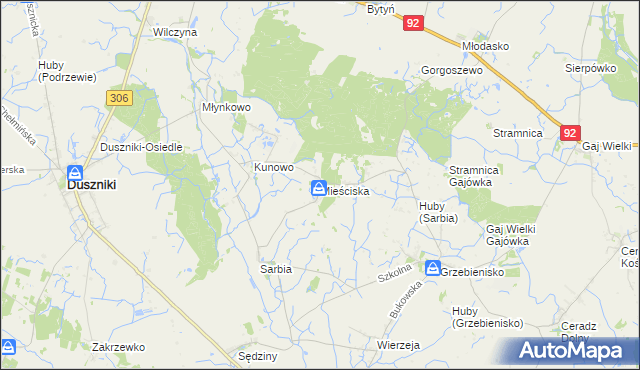 mapa Mieściska, Mieściska na mapie Targeo