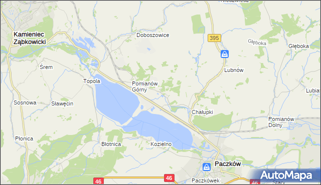 mapa Mrokocin, Mrokocin na mapie Targeo