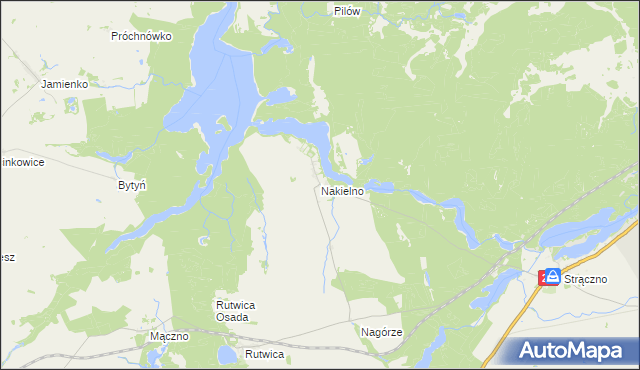 mapa Nakielno, Nakielno na mapie Targeo