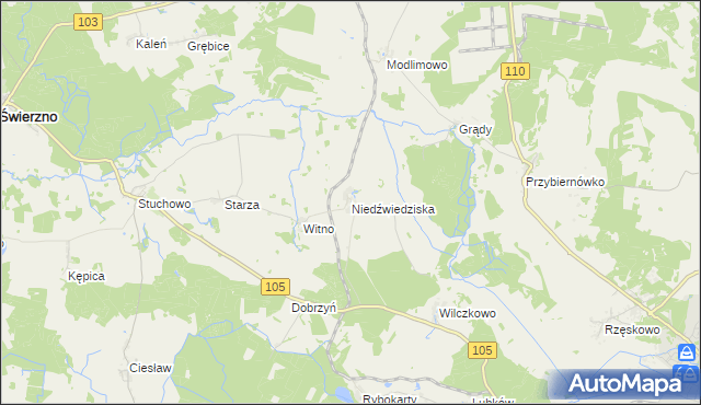 mapa Niedźwiedziska, Niedźwiedziska na mapie Targeo