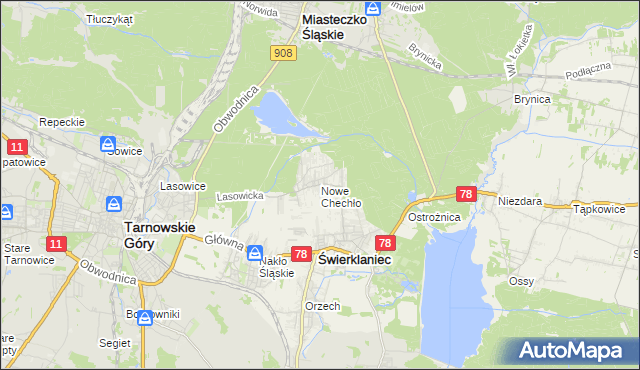 mapa Nowe Chechło, Nowe Chechło na mapie Targeo