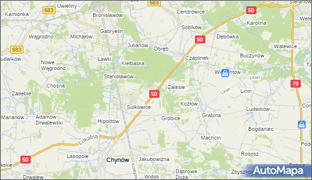 mapa Nowe Grobice, Nowe Grobice na mapie Targeo