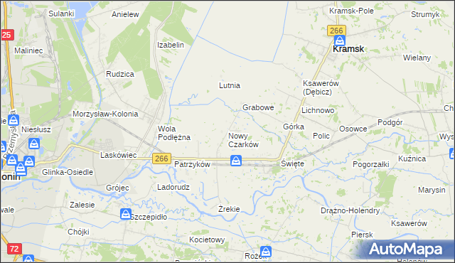 mapa Nowy Czarków, Nowy Czarków na mapie Targeo