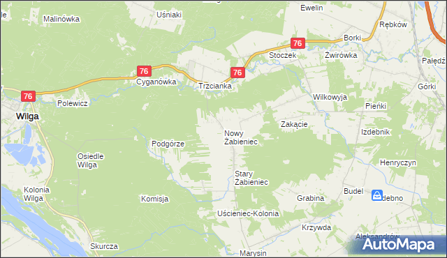 mapa Nowy Żabieniec, Nowy Żabieniec na mapie Targeo