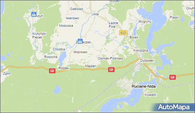 mapa Osiniak-Piotrowo, Osiniak-Piotrowo na mapie Targeo