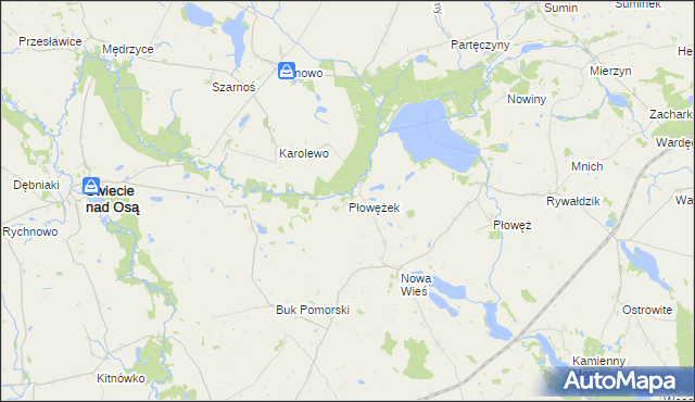 mapa Płowężek, Płowężek na mapie Targeo