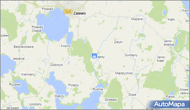 mapa Rąbity, Rąbity na mapie Targeo