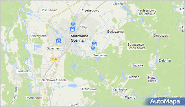 mapa Rakownia, Rakownia na mapie Targeo