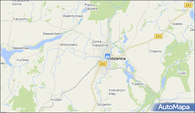 mapa Rataje gmina Łobżenica, Rataje gmina Łobżenica na mapie Targeo